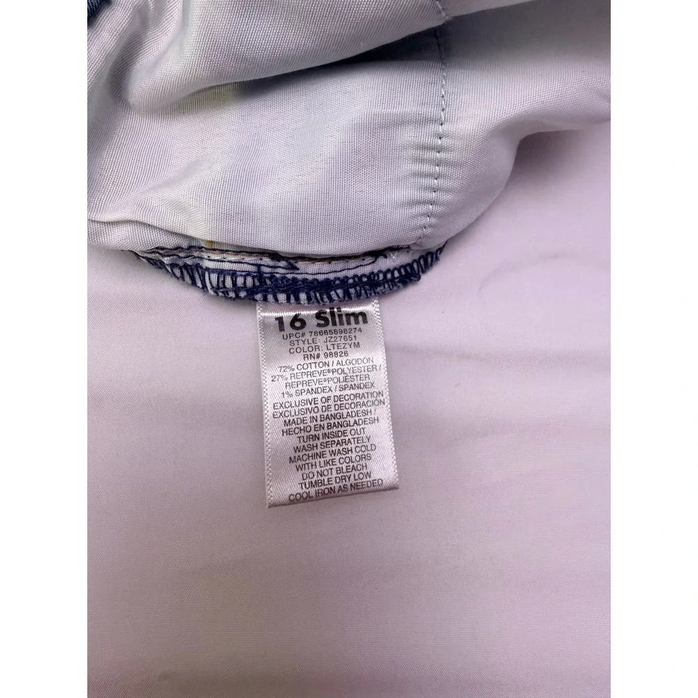 Jordache Kids Super Skinny Jeans Light Wash Blue Button Fly Size 16‎ Slim